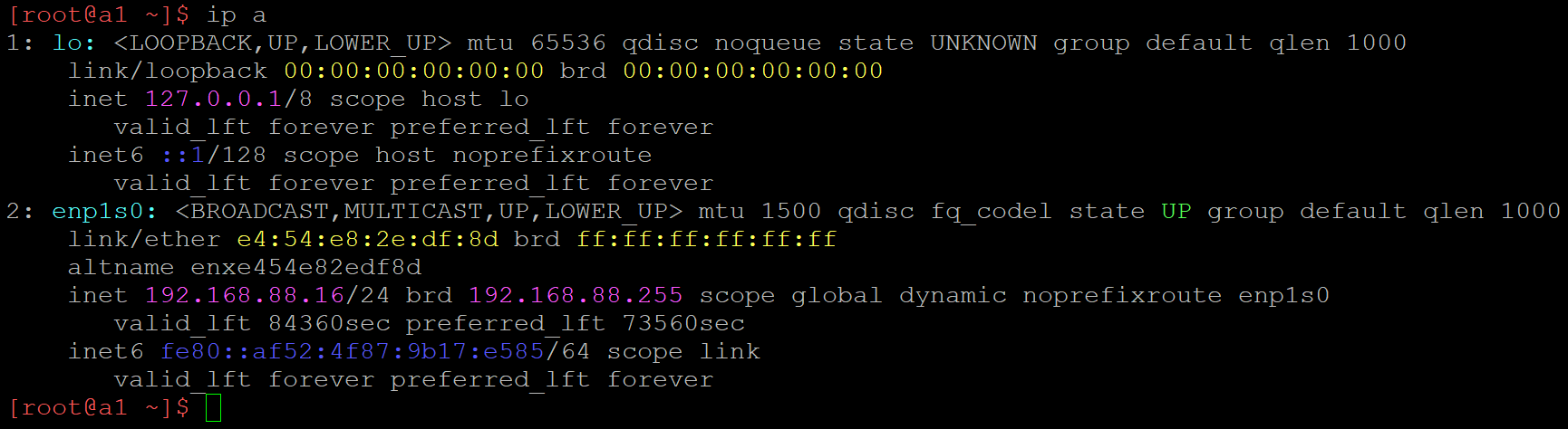 Check IP in Debian
