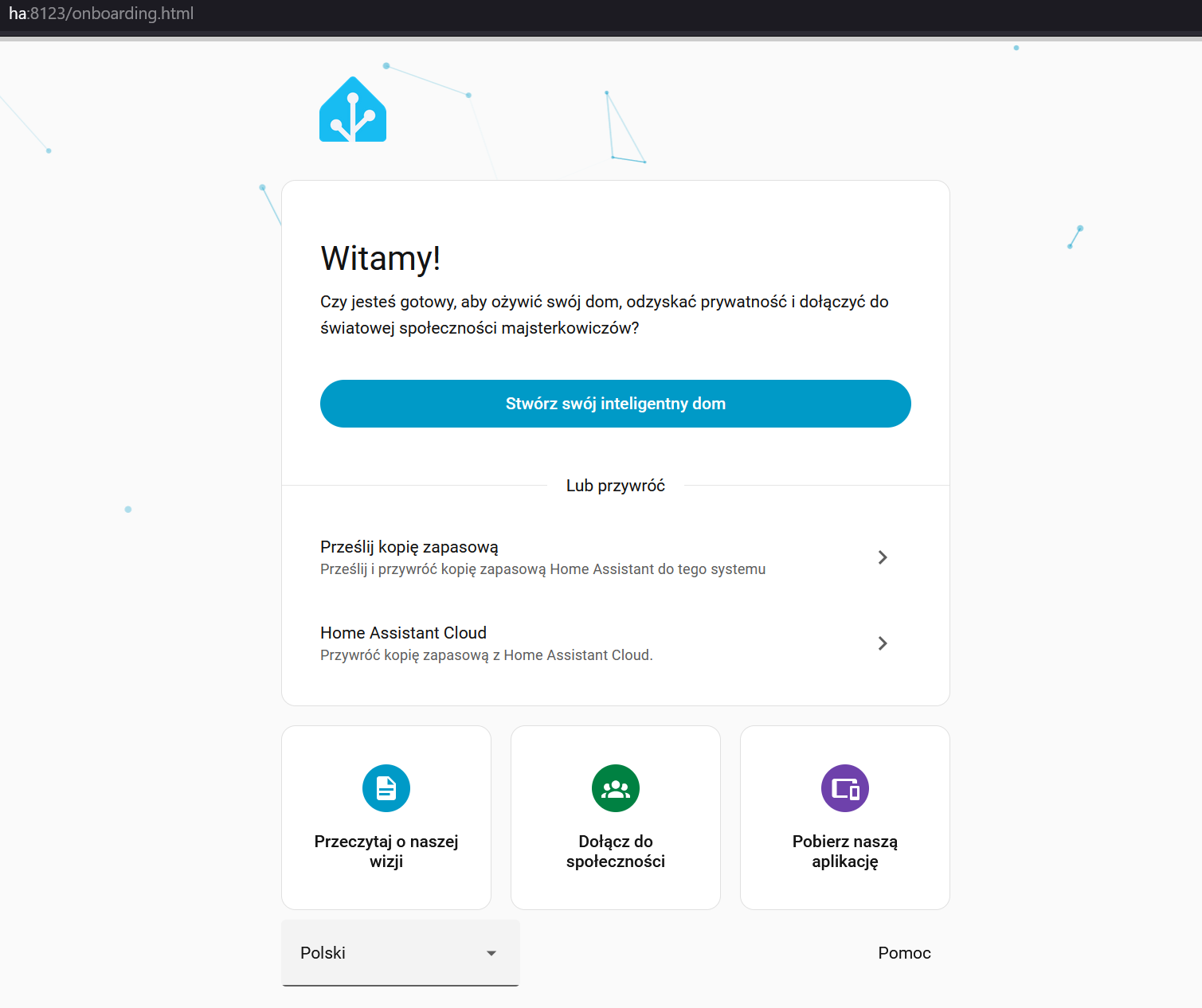 Home Assistant onboarding